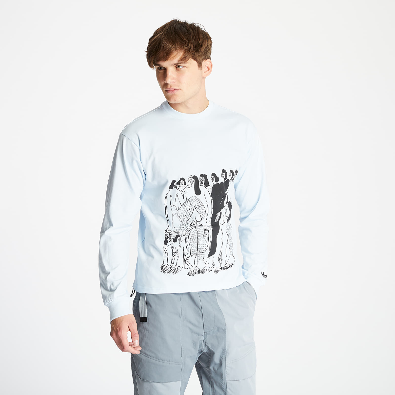Pólók adidas x Unity LS TEE Sky Tint/ Black