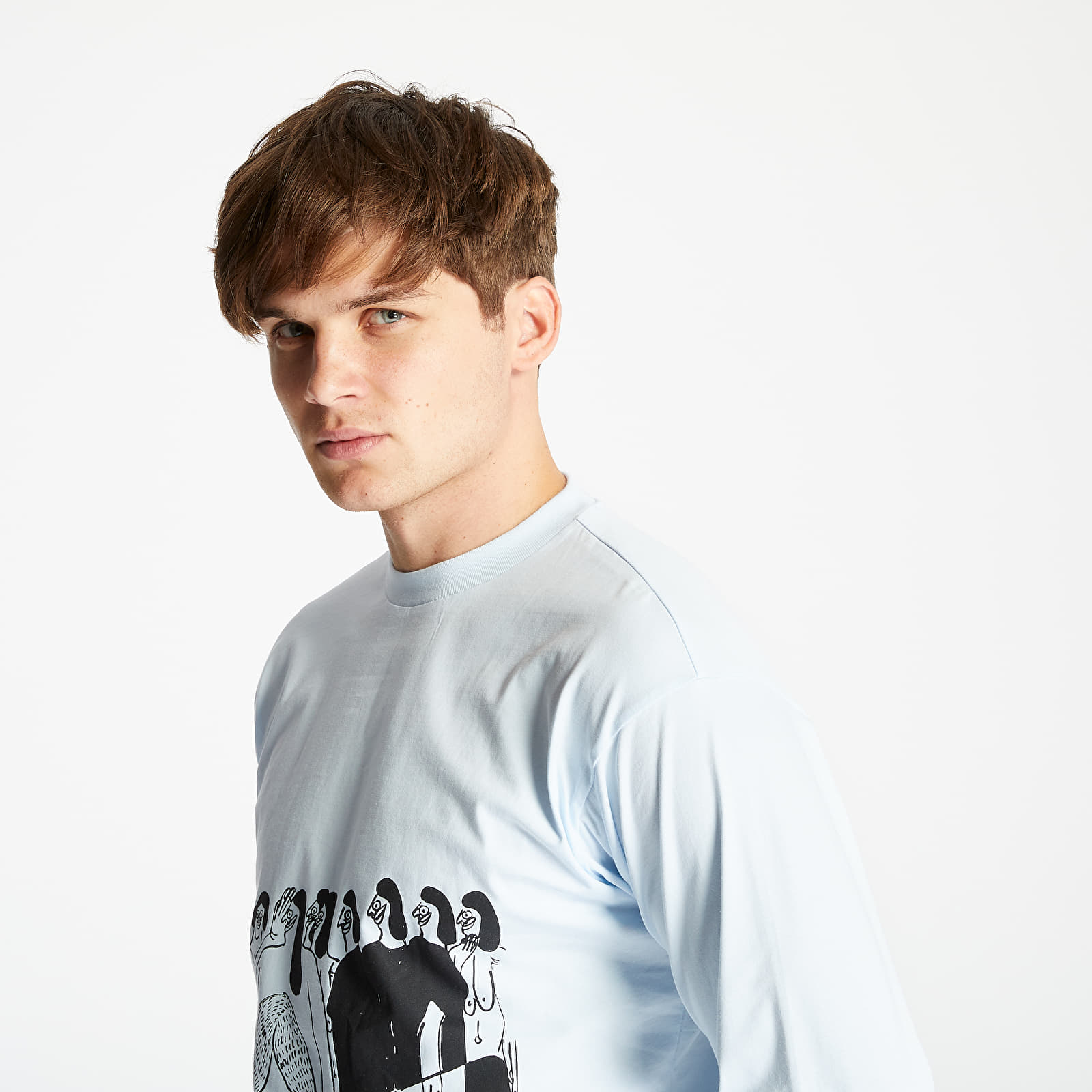 Pólók adidas x Unity LS TEE Sky Tint/ Black
