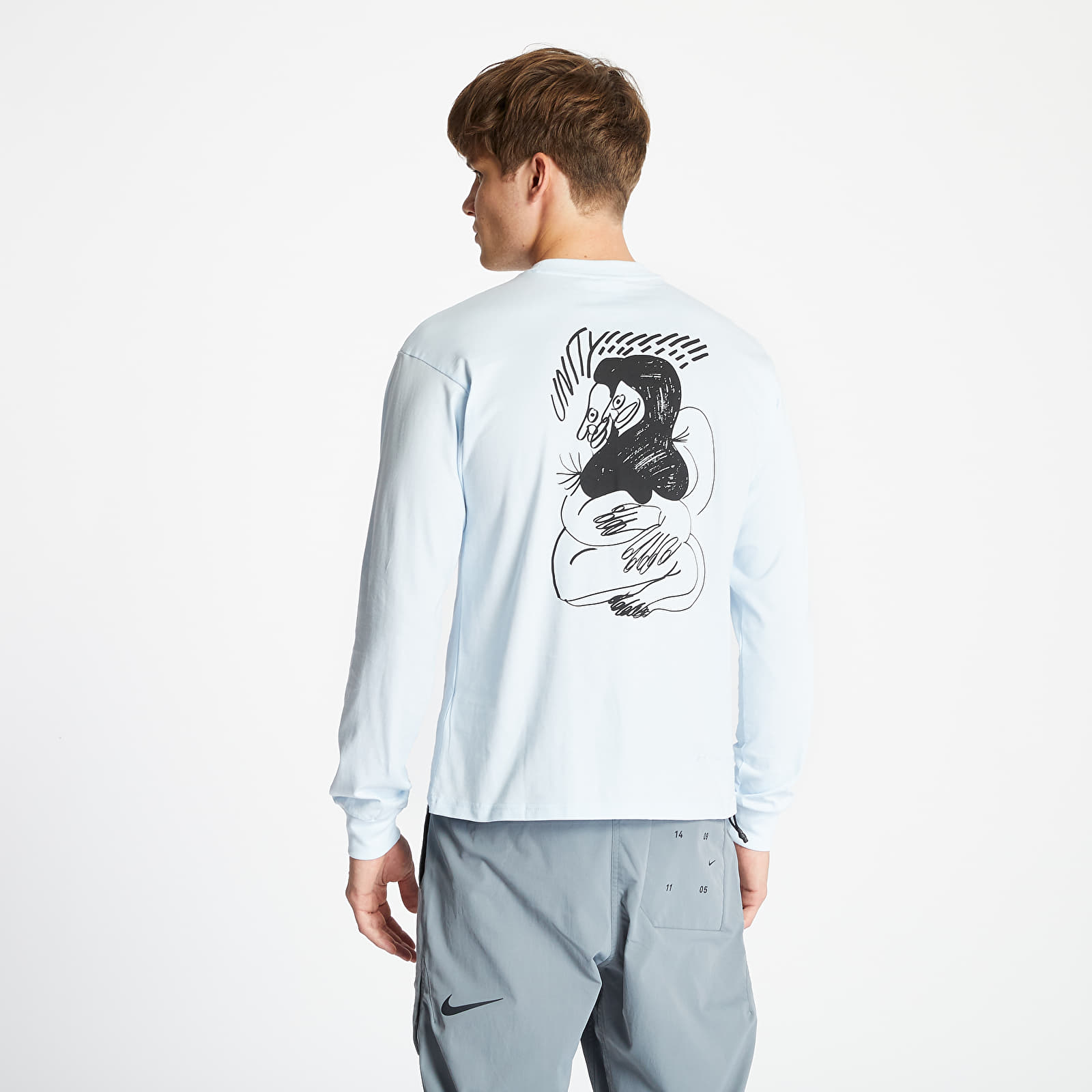 Pólók adidas x Unity LS TEE Sky Tint/ Black