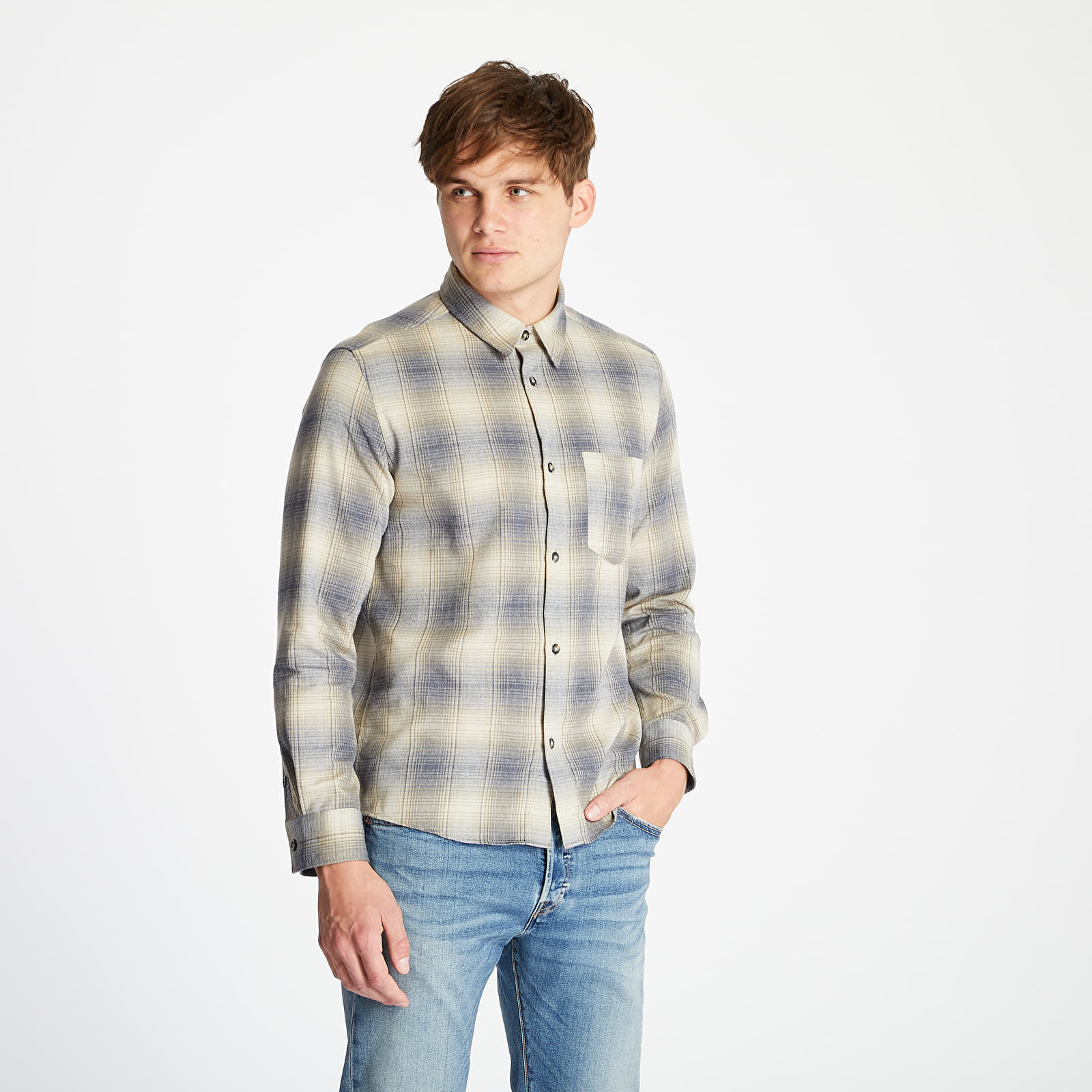 Košele A. P. C. Surchemise John Checked Shirt Beige