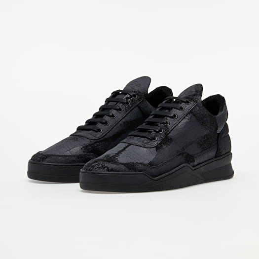 Men s shoes Filling Pieces Low Top Ghost Skid All Black Footshop