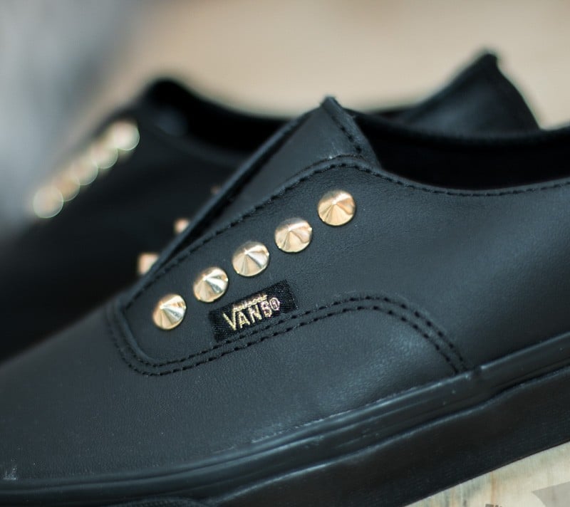 Black vans with gold studs best sale