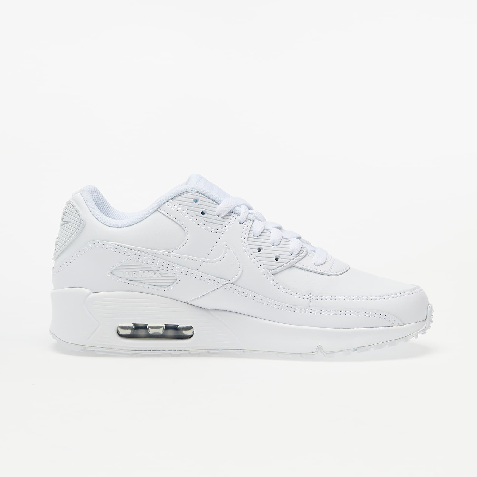 Sneaker und Schuhe für Kinder Nike Air Max 90 Leather (GS) White/ White-Metallic Silver-White