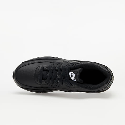 Junior air max 90 leather trainer black / black online