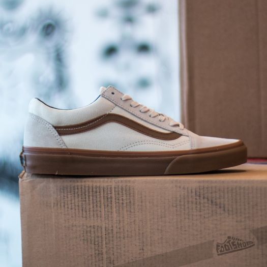 Vans Old Skool Gum Sidestripe White