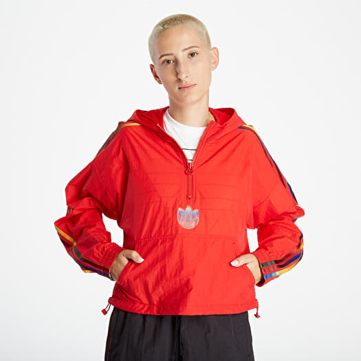 Hoodies and sweatshirts adidas Cropped Halfzip Hoodie Scarlet Footshop