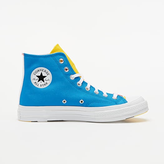 Blue and yellow converse deals