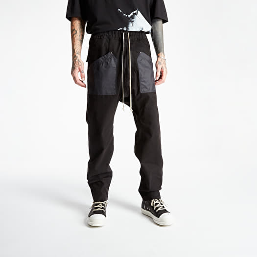 Pants Rick Owens Cargo Drawstring Long Pants Black | Footshop