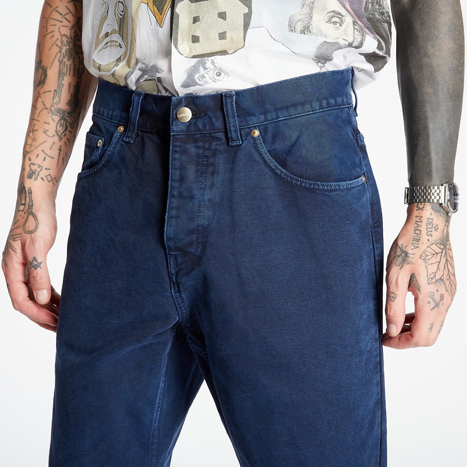 Nadrágok Carhartt WIP Newel Pants Dark Navy