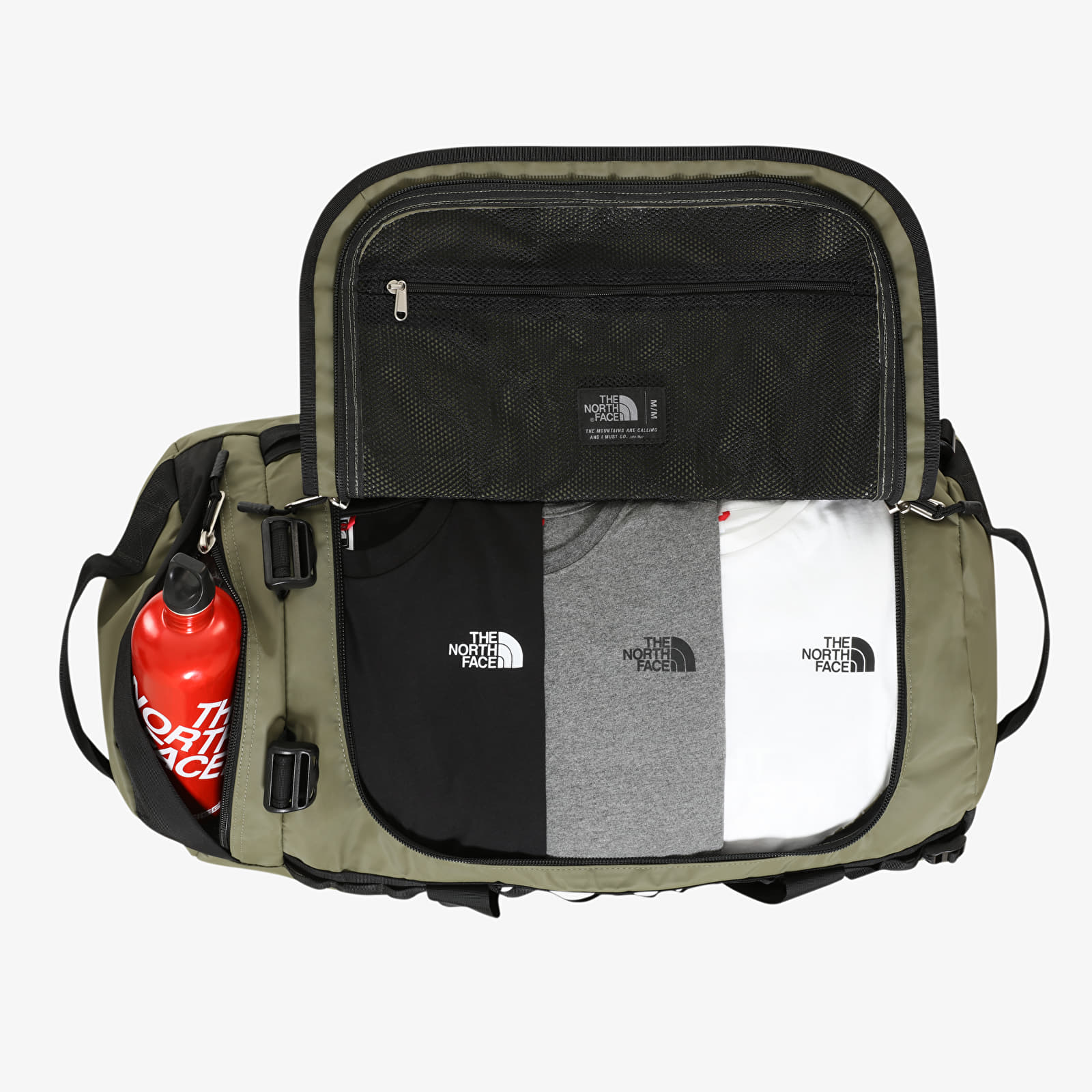 Táskák & hátizsákok The North Face Base Camp Duffel - M Burnt Olive Grn/ Tnf Black
