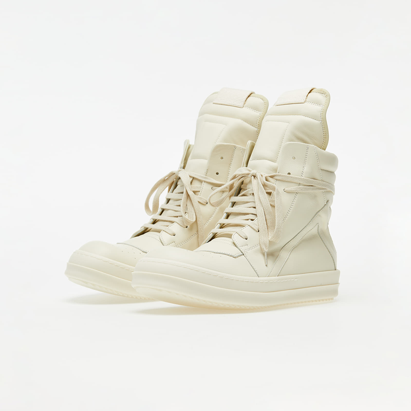 Scarpe uomo Rick Owens Geobasket Milk Milk Milk Footshop