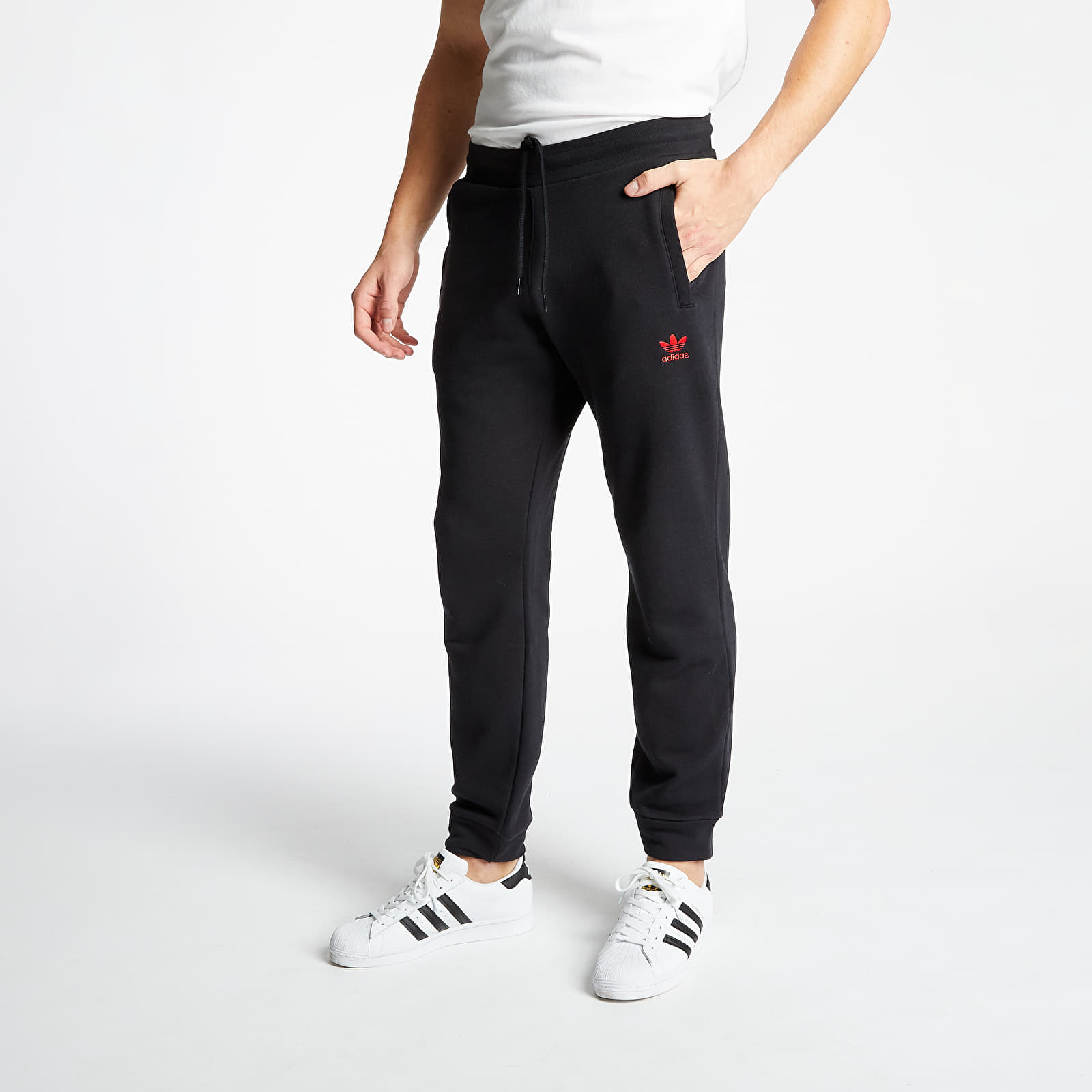 Pants and jeans adidas Trefoil Pants Black Scarle Footshop