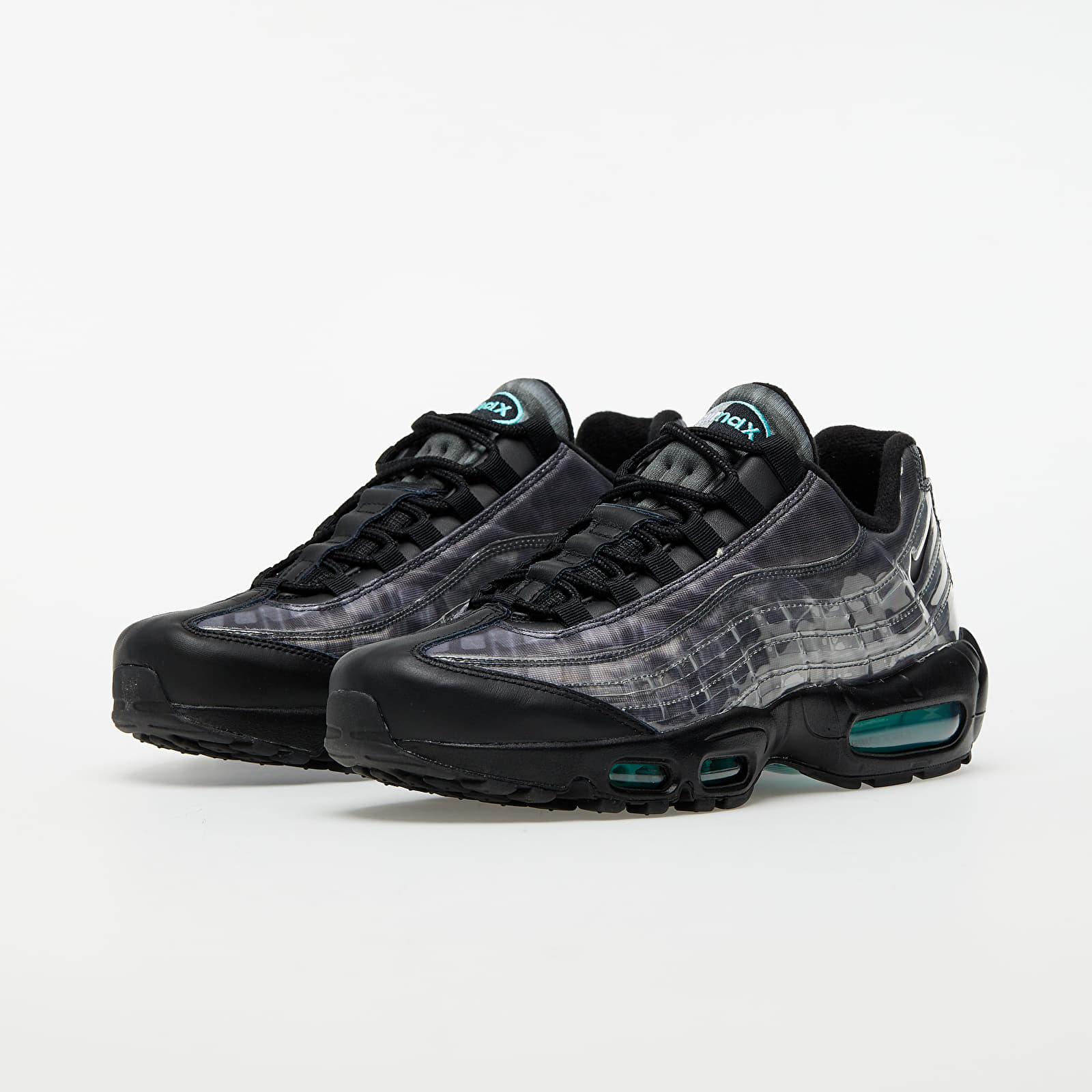 Men's shoes Nike Air Max 95 Black/ Black-Aurora Green-Smoke Grey