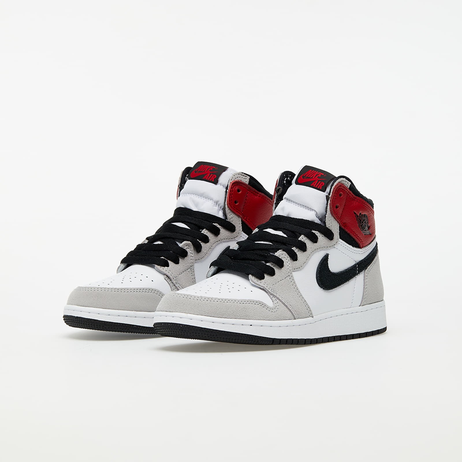 Zapatillas y zapatos para niños Air Jordan 1 Retro High OG GS White/ Black-Lt Smoke Grey-Varsity Red