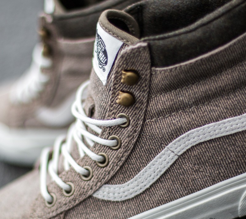 Womens vans grey sk8-hi mte denim suede trainers store