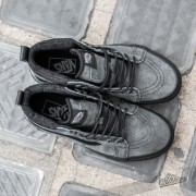 Vans sk8 hi sales mte denim suede black