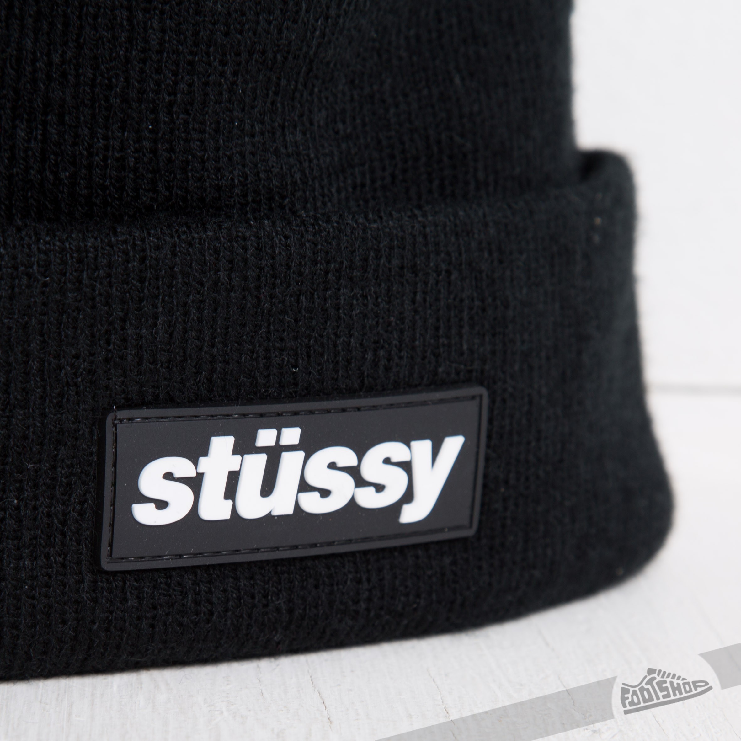 Cuffie Stüssy Rubber Patch Beanie Black