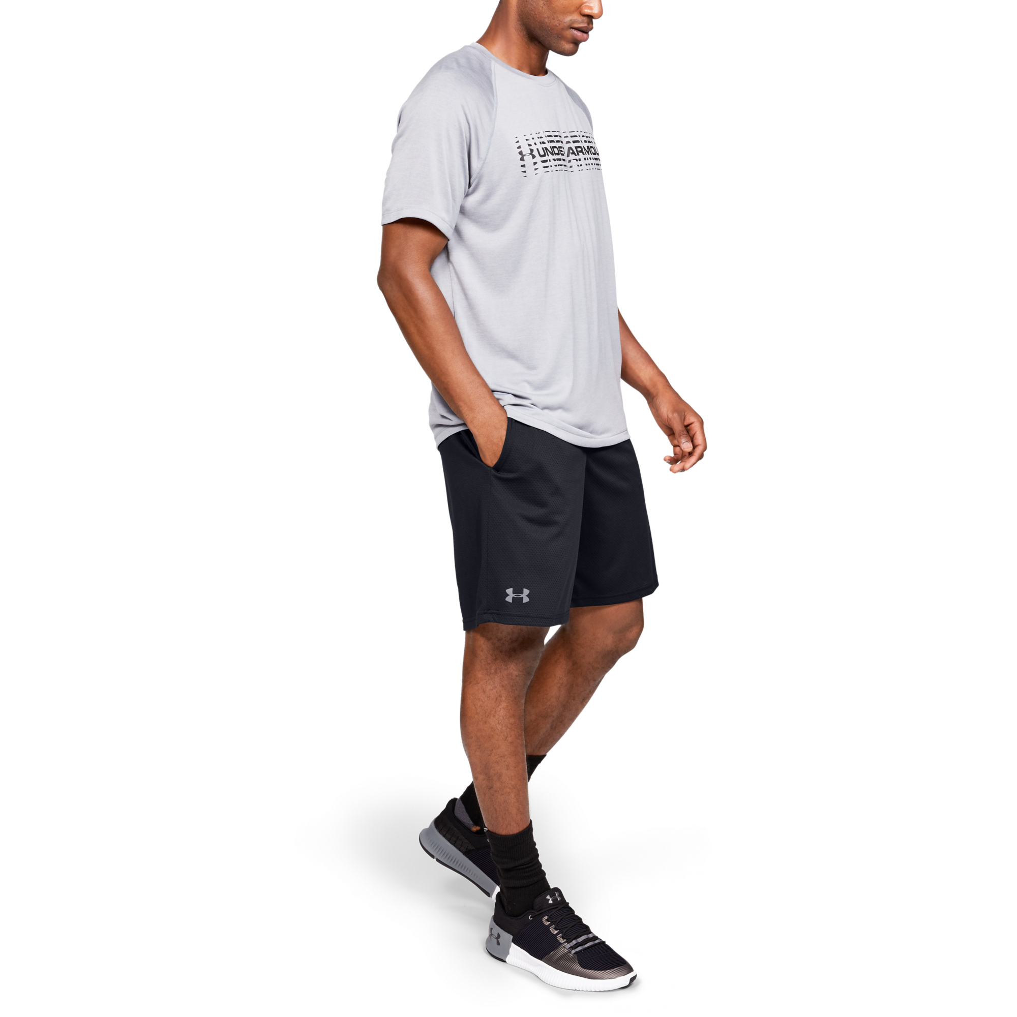 Korte broeken Under Armour Tech Mesh Shorts Black/ Pitch Gray