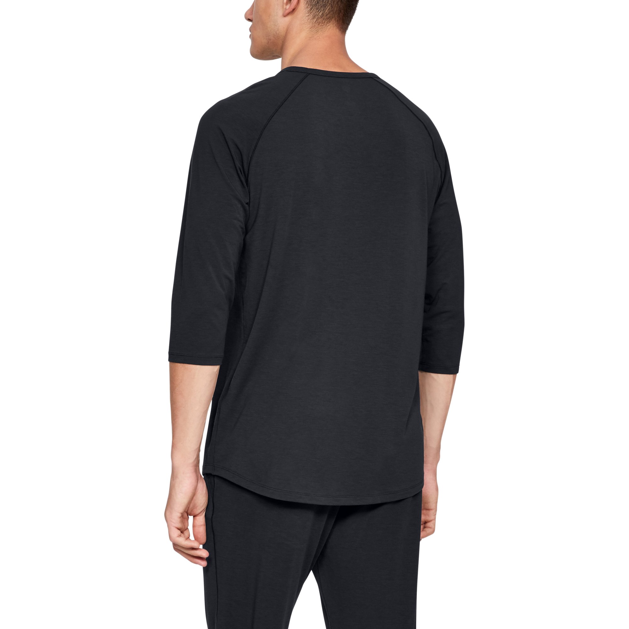 Tricouri Under Armour Recovery Sleepwear Henley Black
