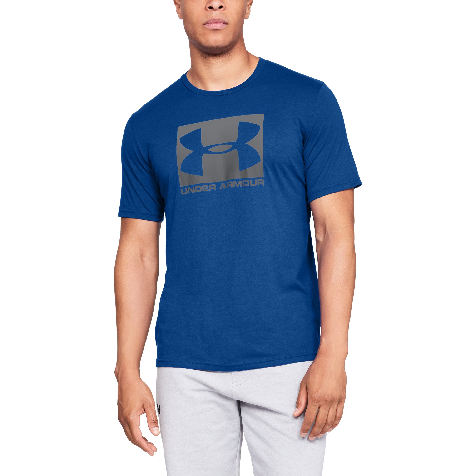 Tricou Under Armour Boxed Sportstyle SS Tee Royal/ Graphite