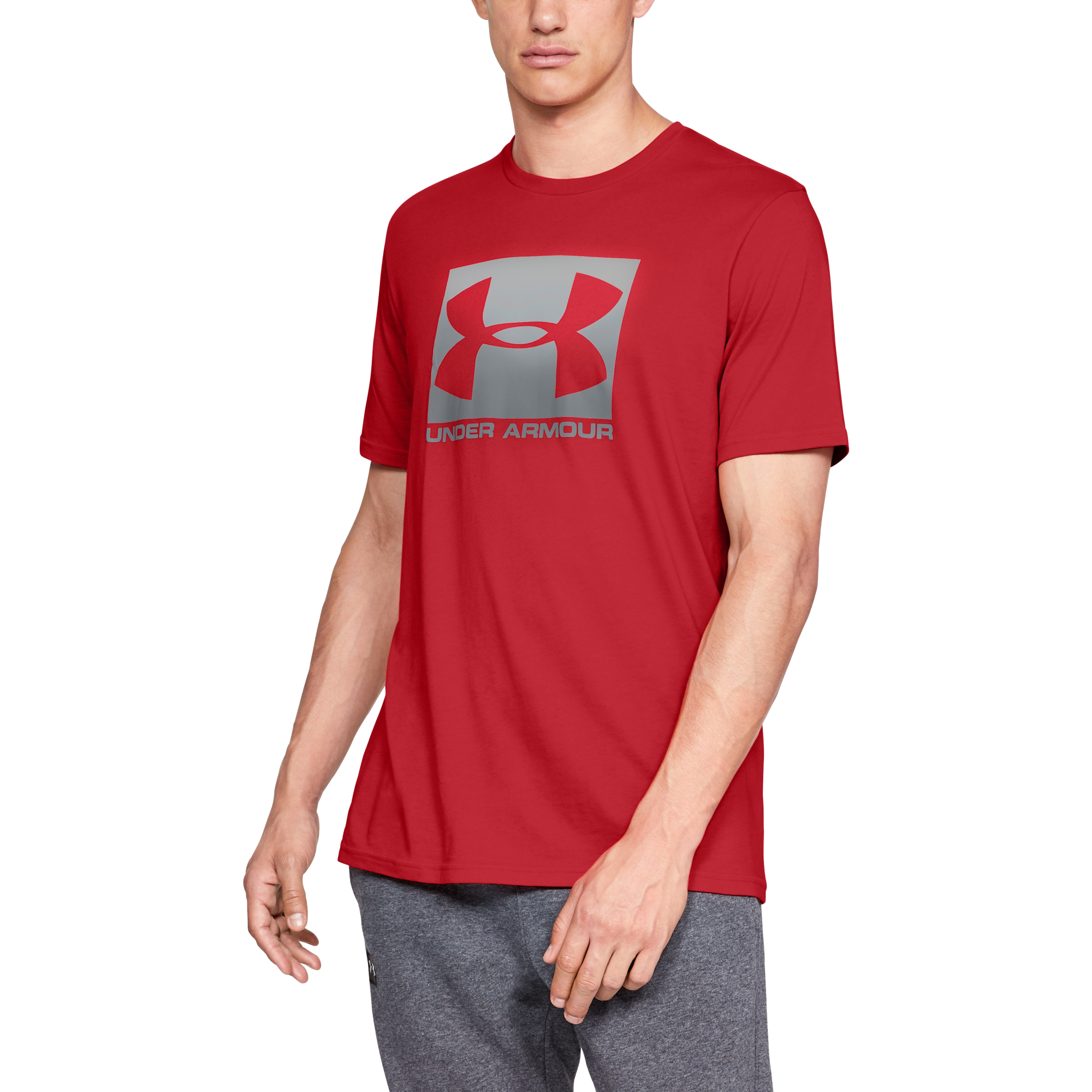 Tričká Under Armour Boxed Sportstyle SS Red/ Steel