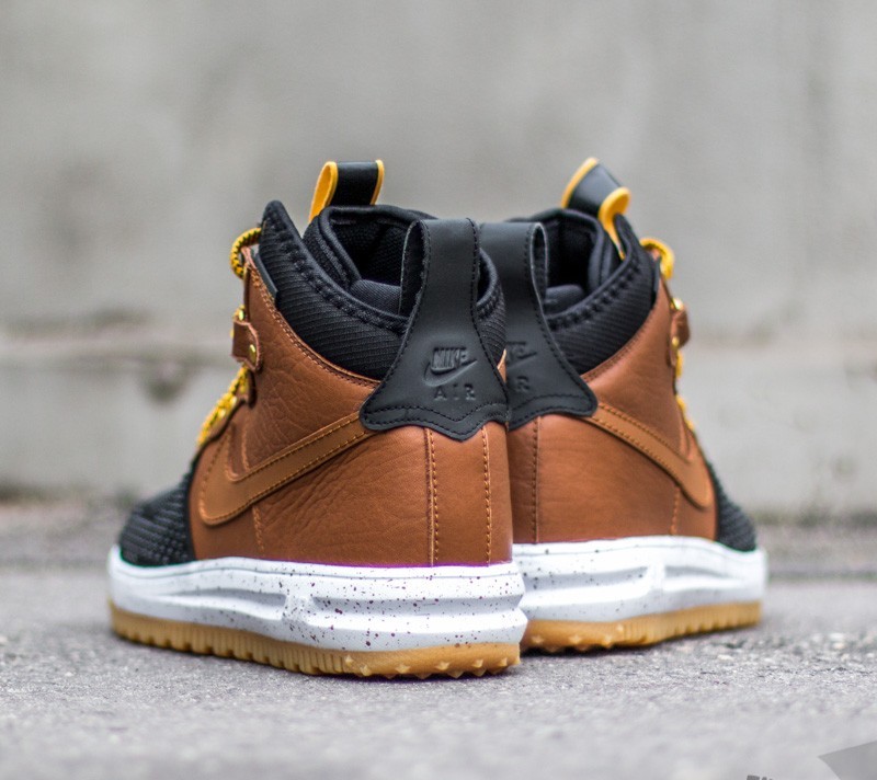 Men's shoes Nike Lunar Force 1 Duckboot Black/ Light British Tan- Gold Dirty White