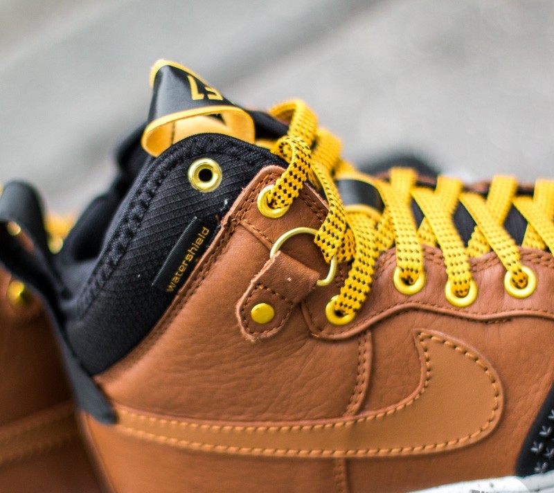 Men's shoes Nike Lunar Force 1 Duckboot Black/ Light British Tan- Gold Dirty White