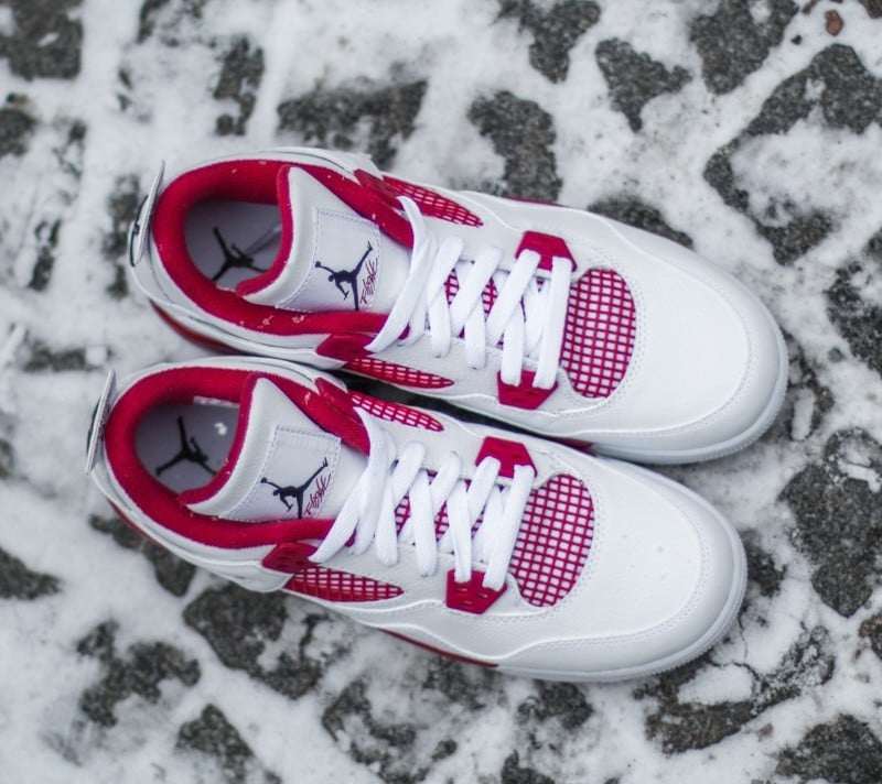 Damen Sneaker und Schuhe Air jordan 4 Retro (BG) "89 Alternate" White/ Black-Gym Red
