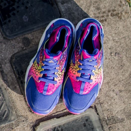 Women s shoes Nike Huarache Run Print GS Purple Fresh Pink Footshop