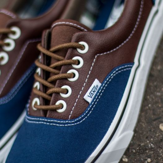 Vans era shop blue leather