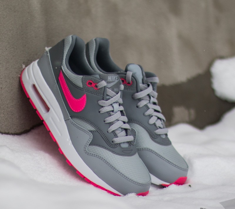 Buty damskie Nike Air Max 1 (GS) Wolf Grey/ Hyper Pink-Cool Grey-White