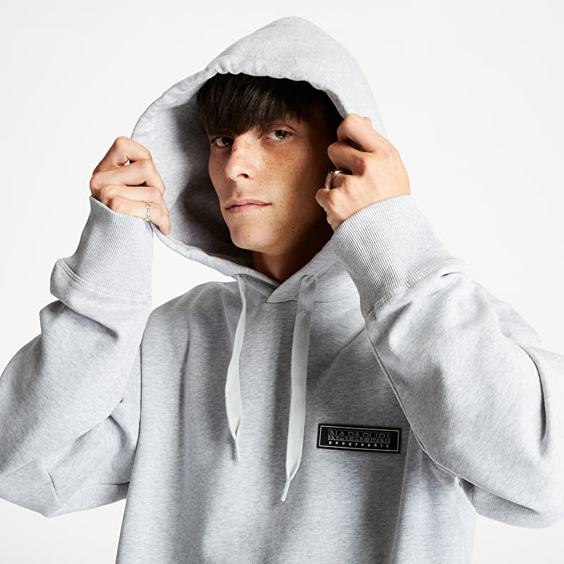 Толстовка NAPAPIJRI Patch Hoodie Light Grey Mel