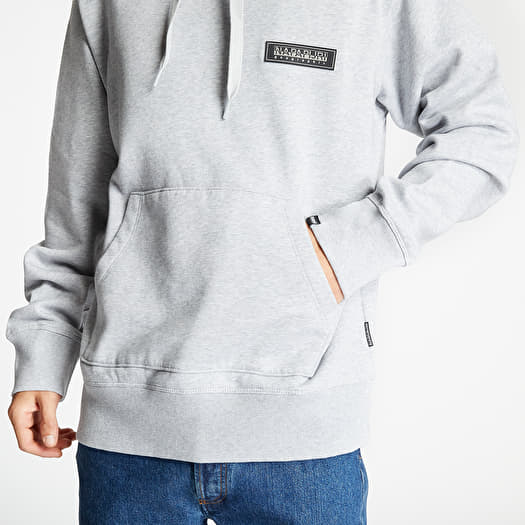 Hoodies and sweatshirts NAPAPIJRI Patch Hoodie Light Grey Mel Footshop