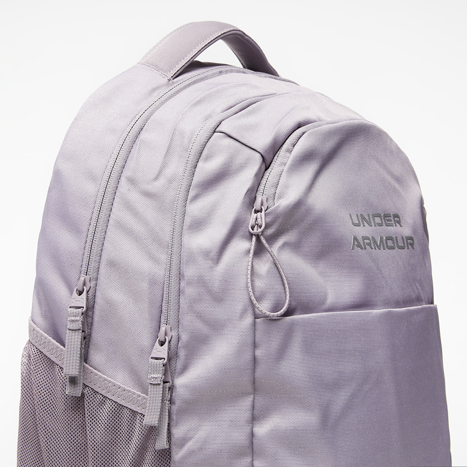 Kuprinės Under Armour Hustle Signature Backpack Slate Purple/ Slate Purple/ Metallic Silver