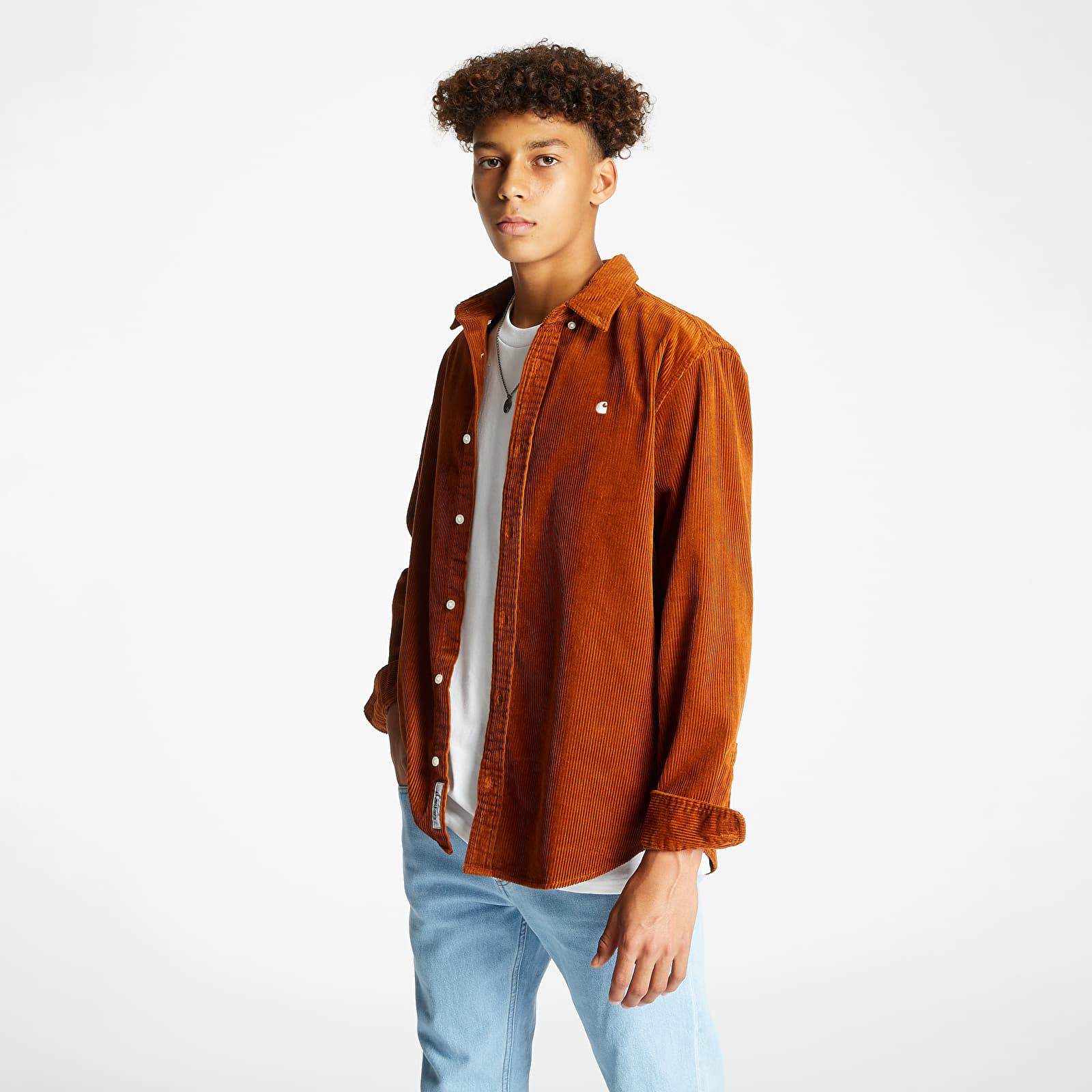 Srajce  Carhartt WIP Longsleeve Madison Cord Shirt Brandy/ Wax