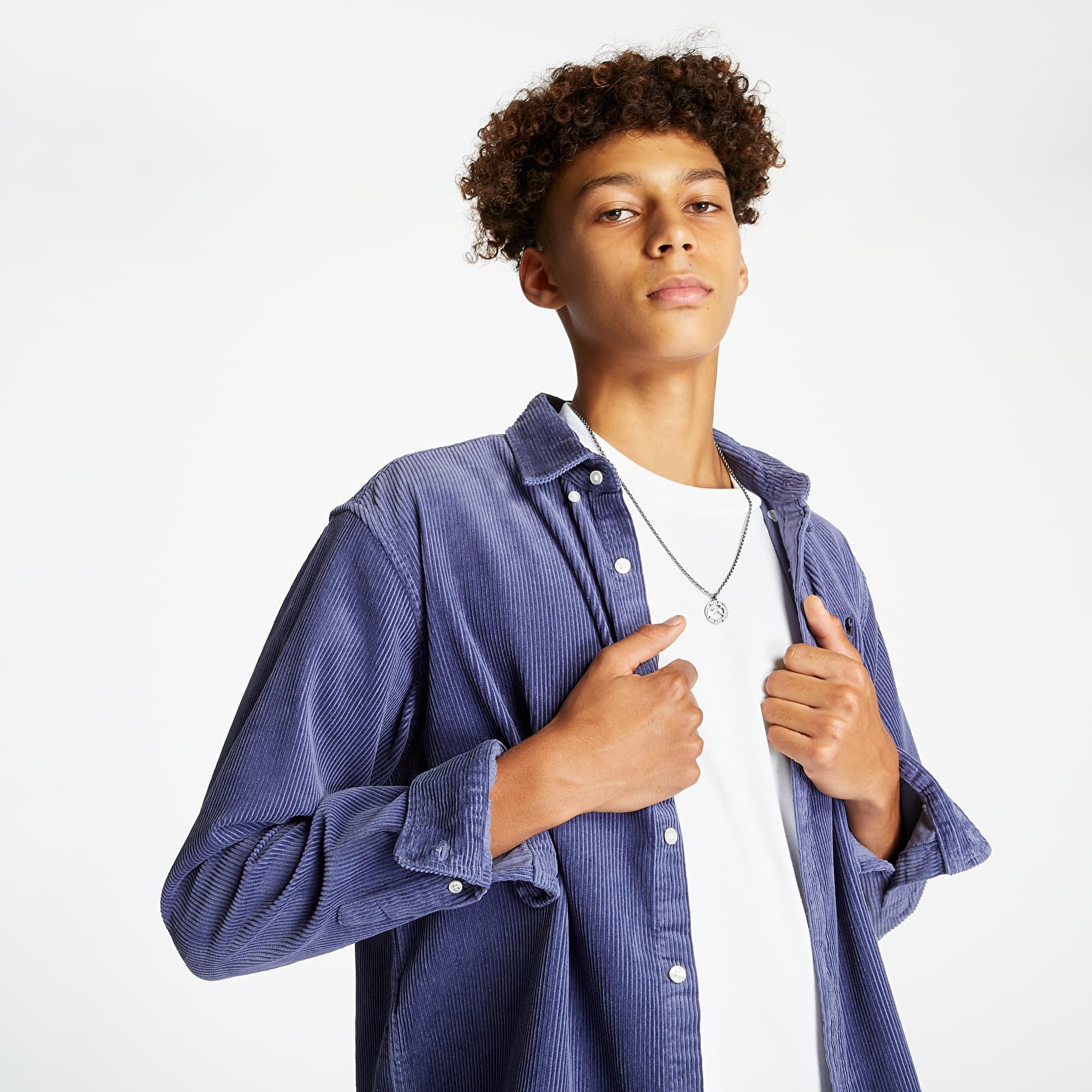 Shirts Carhartt WIP Longsleeve Madison Cord Shirt Cold Viola/ Black