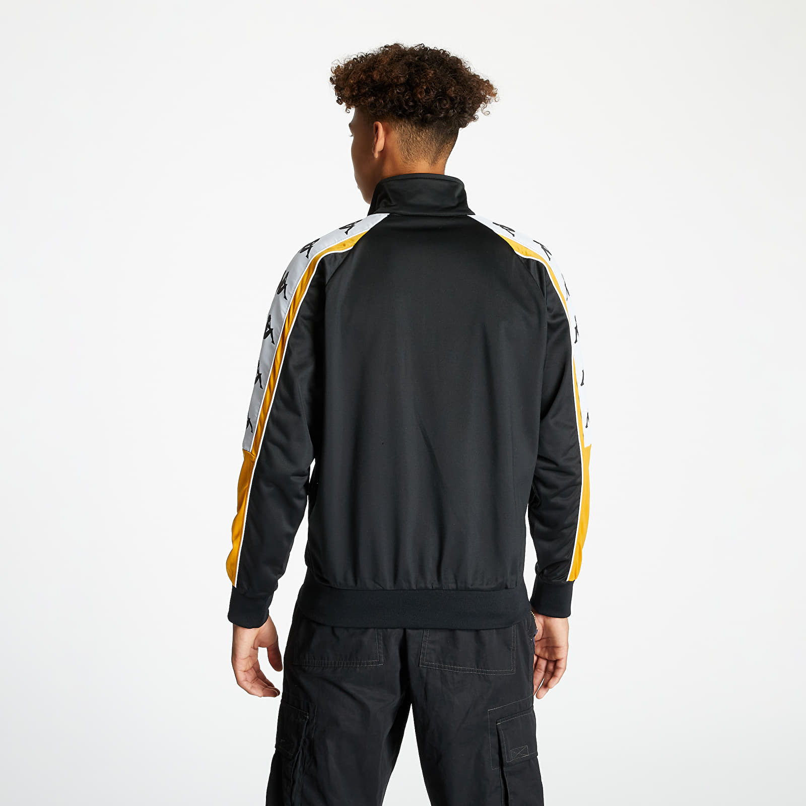 Black and gold sales kappa track jacket