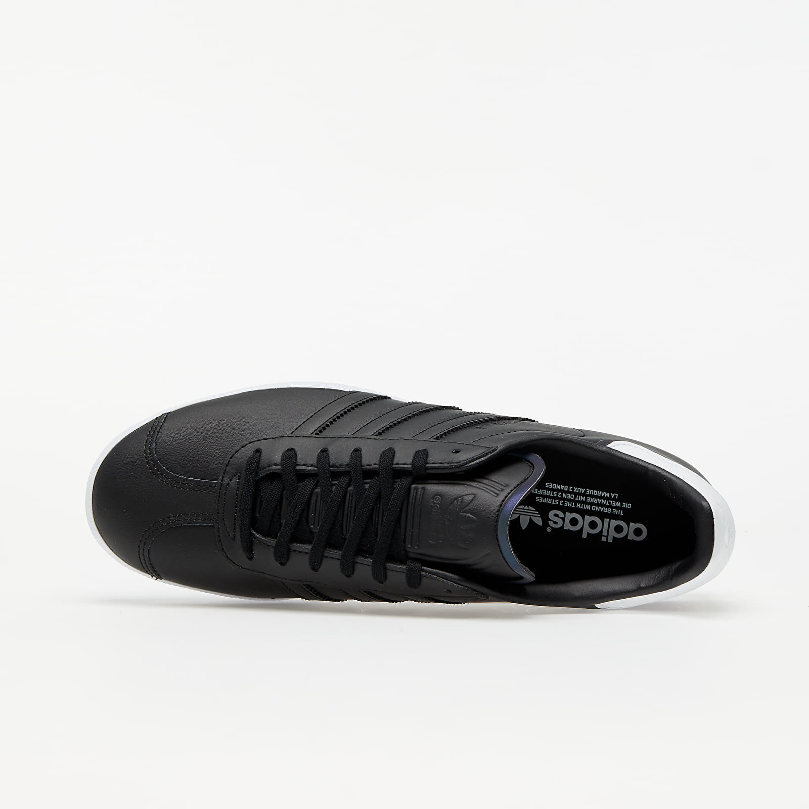 Adidas gazelle womens black leather discount