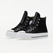 Converse Chuck Taylor All Star Lift Platform Leather Black White Women s 7.5