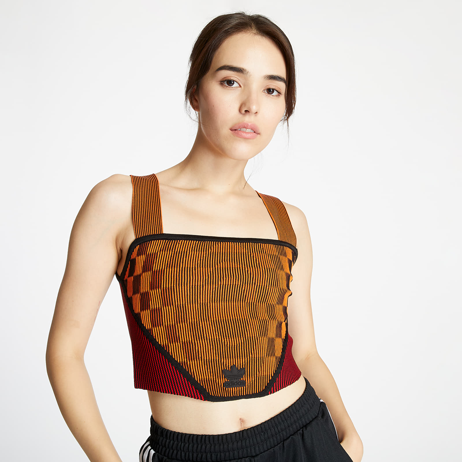 Top adidas x Paolina Russo Knit Corset Energy Orange/ Black/ Scarlet