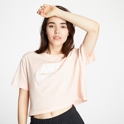 T shirts Nike Sportswear Essential Cropped Tee Washed Coral White Footshop