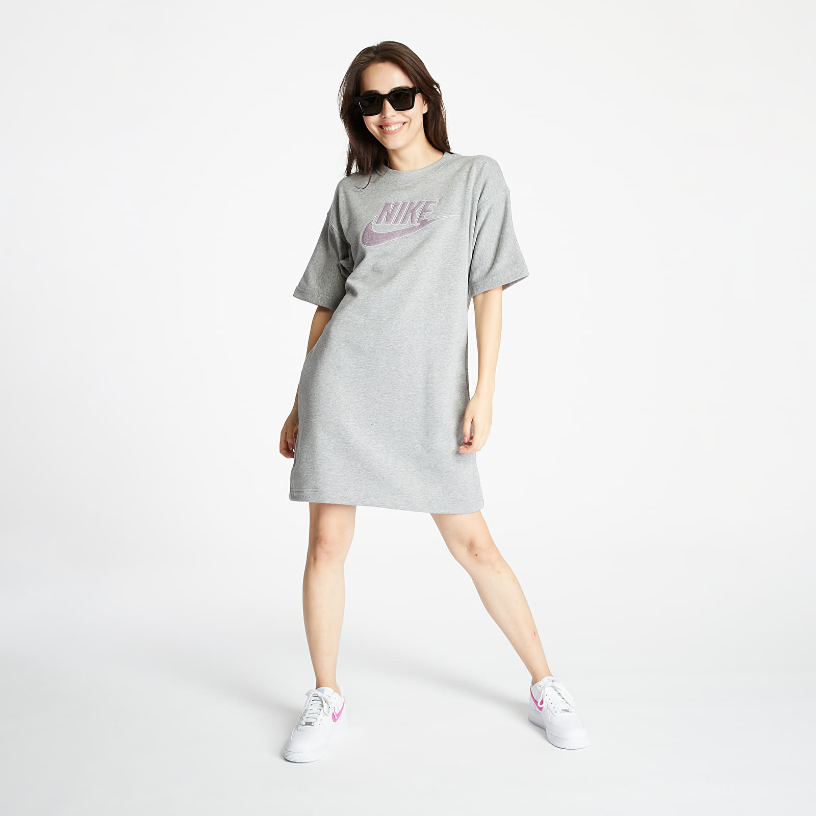 Šaty Nike Sportswear Dress Dk Grey Heather/ Multi Color