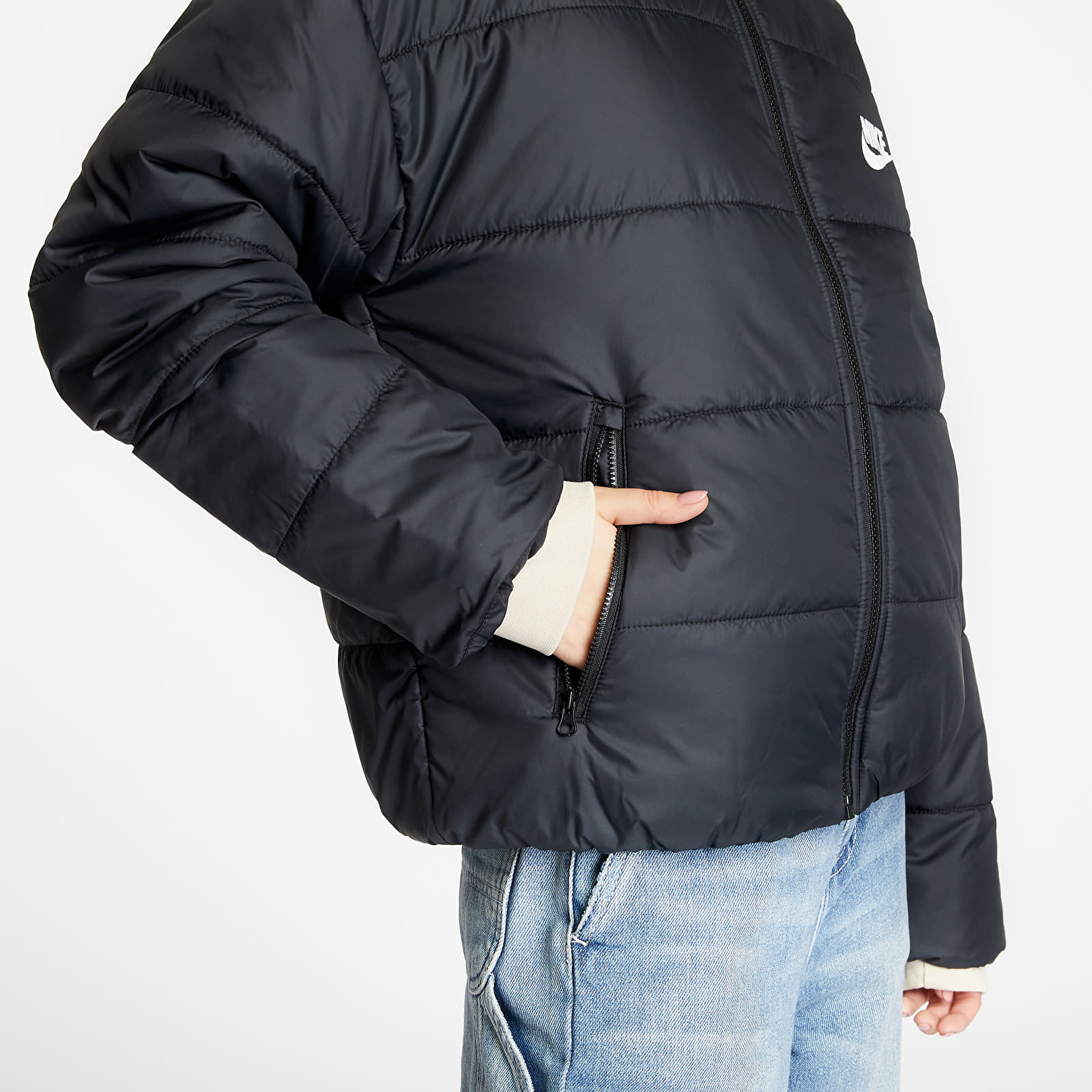 Jakker Nike Sportswear Jacket Black/ White/ White