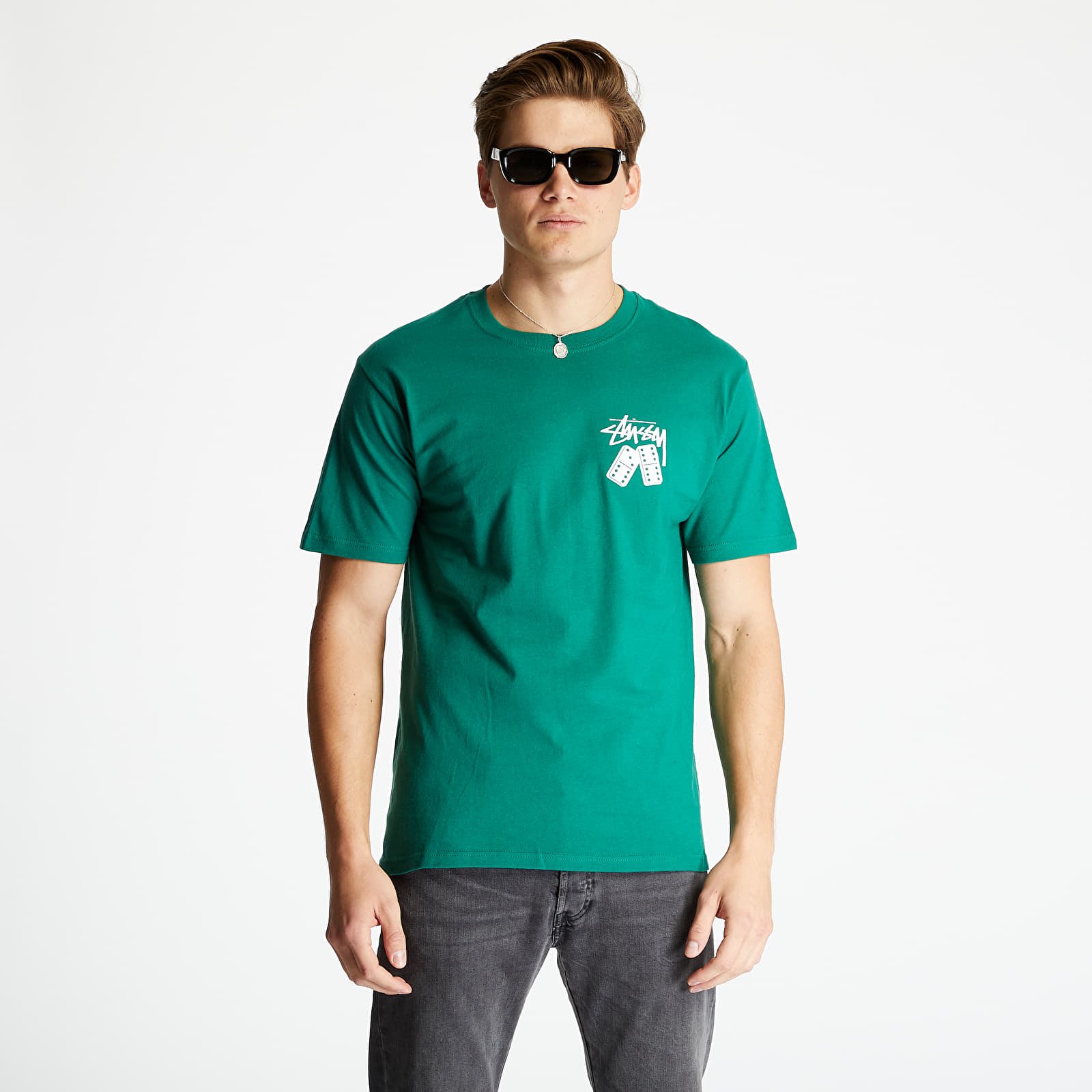 T-skjorter Stüssy Dominoes Tee Dark Green