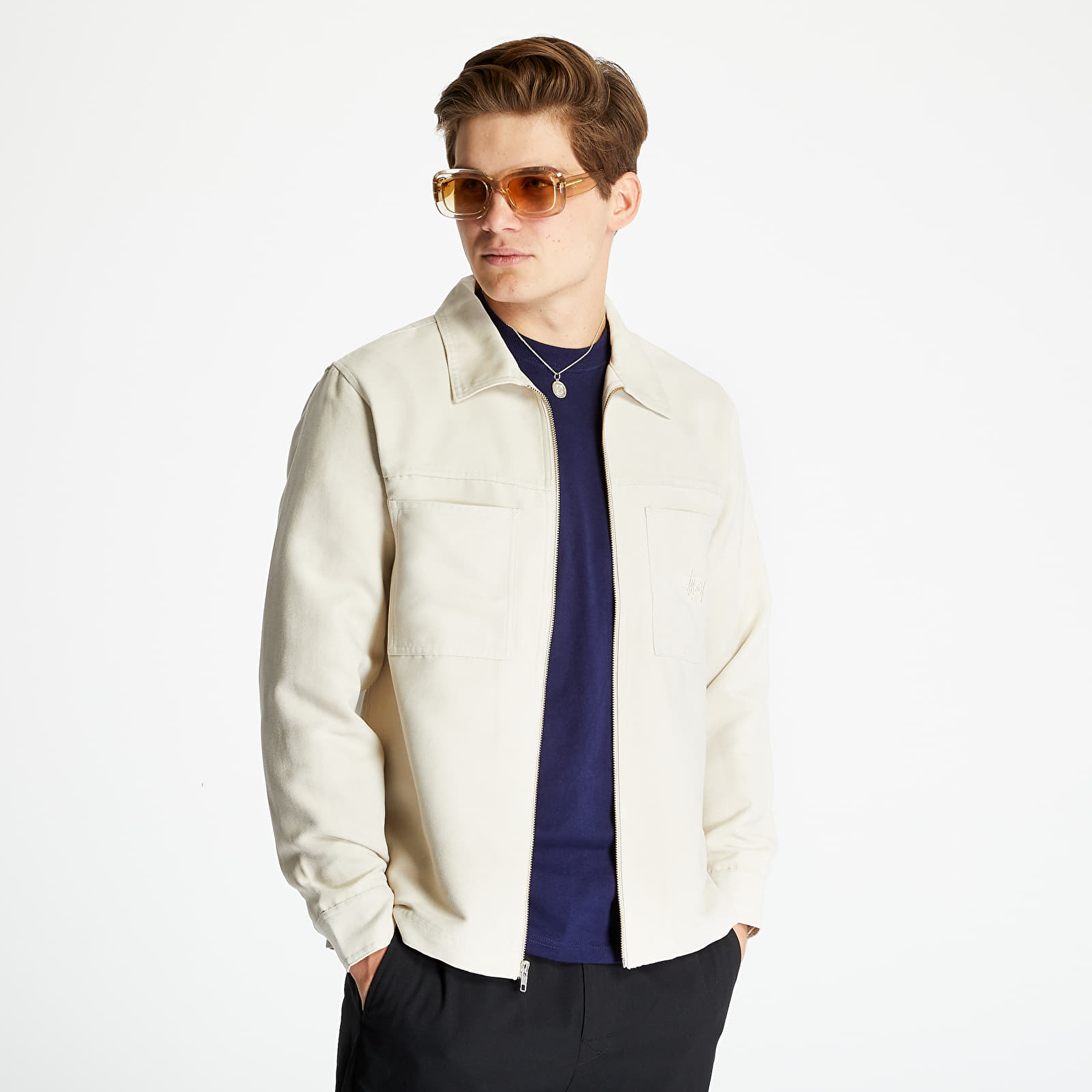 STUSSY / Micro Suede Work Shirt/XL/ポリエステル/CRM/1110134// 382939.jpg