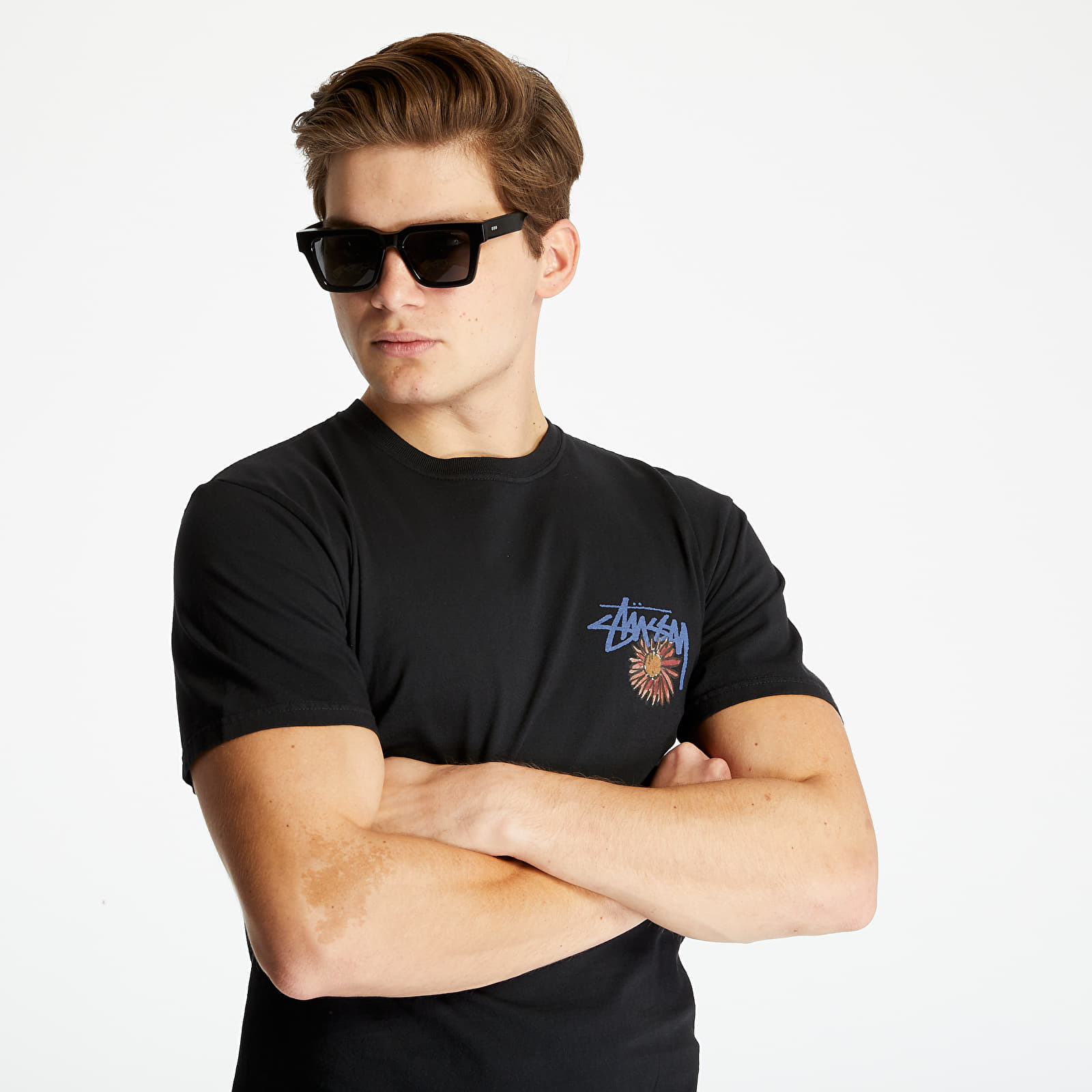 Koszulki Stüssy Smokin' Skull Tee Black