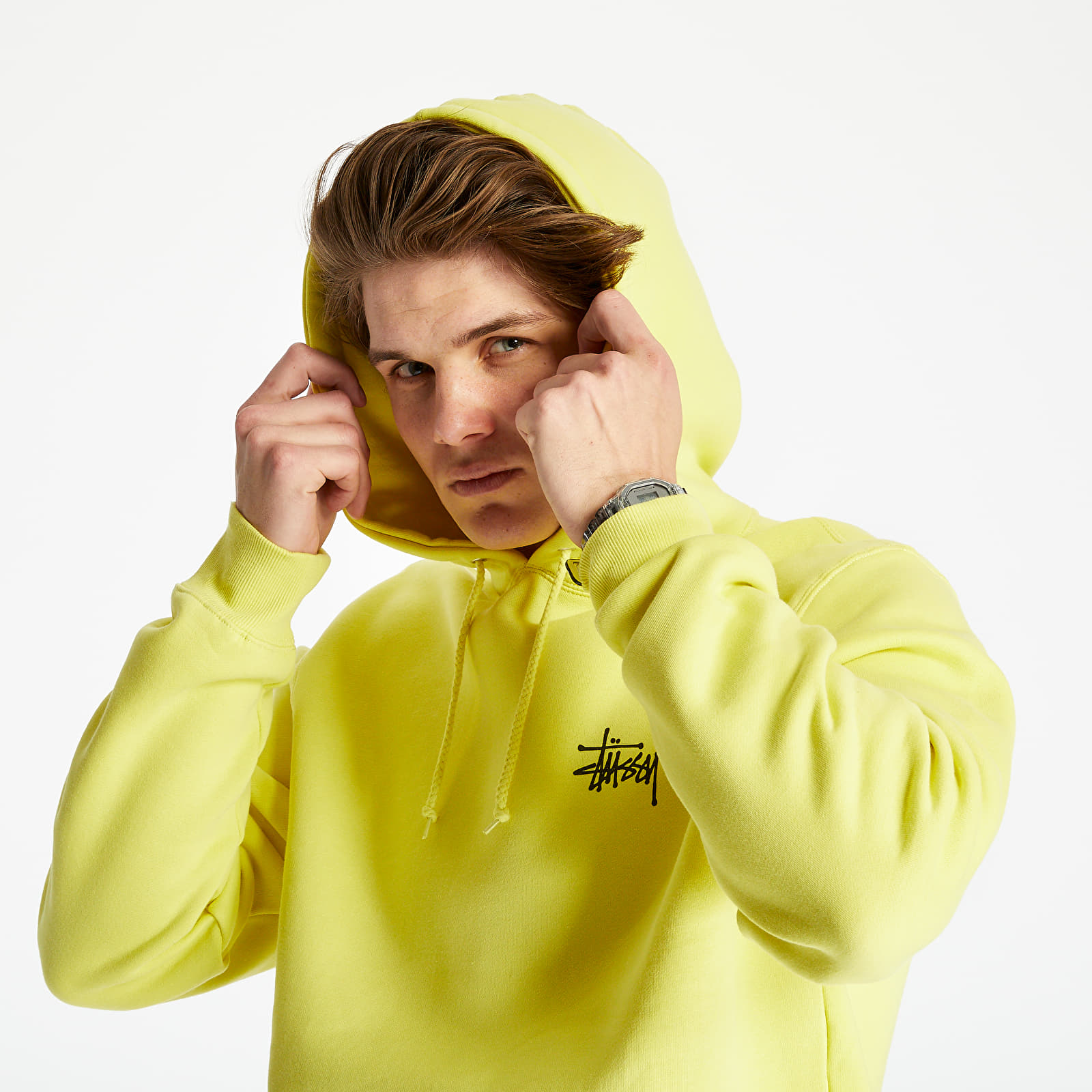 Hoodies and sweatshirts  Stüssy Basic Stüssy Hoodie Lemon
