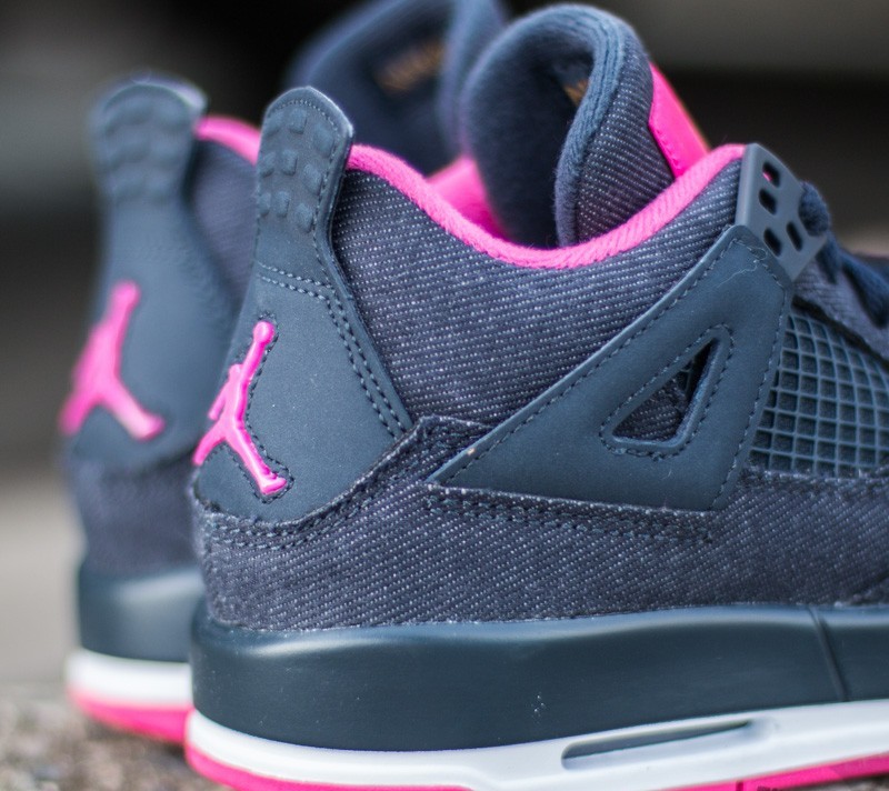 Pink and hot sale black jordan 4