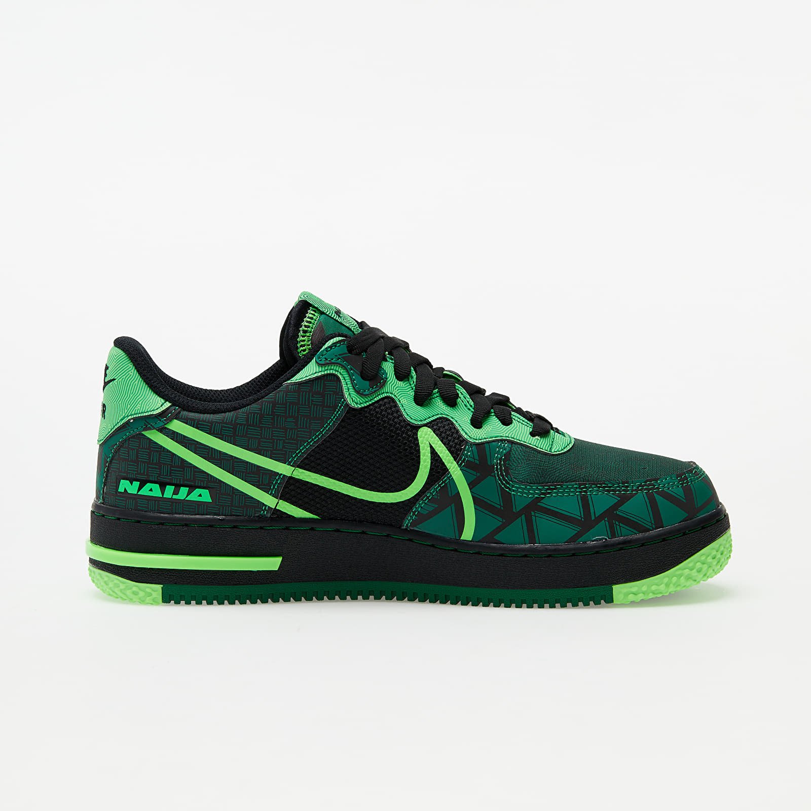 Men's shoes Nike Air Force 1 React QS Black/ Green Strike-Pine Green