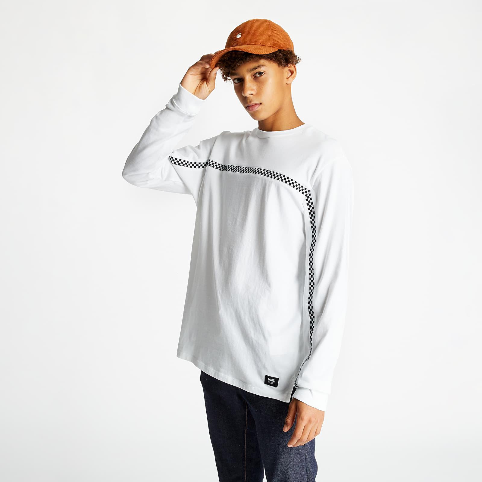T-Shirts Vans Check Through Longsleeve Tee White